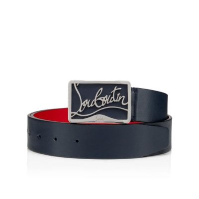 Cinturones Ricky Christian Louboutin Hombre - Azul Marino/Plateados - 3190905BK01